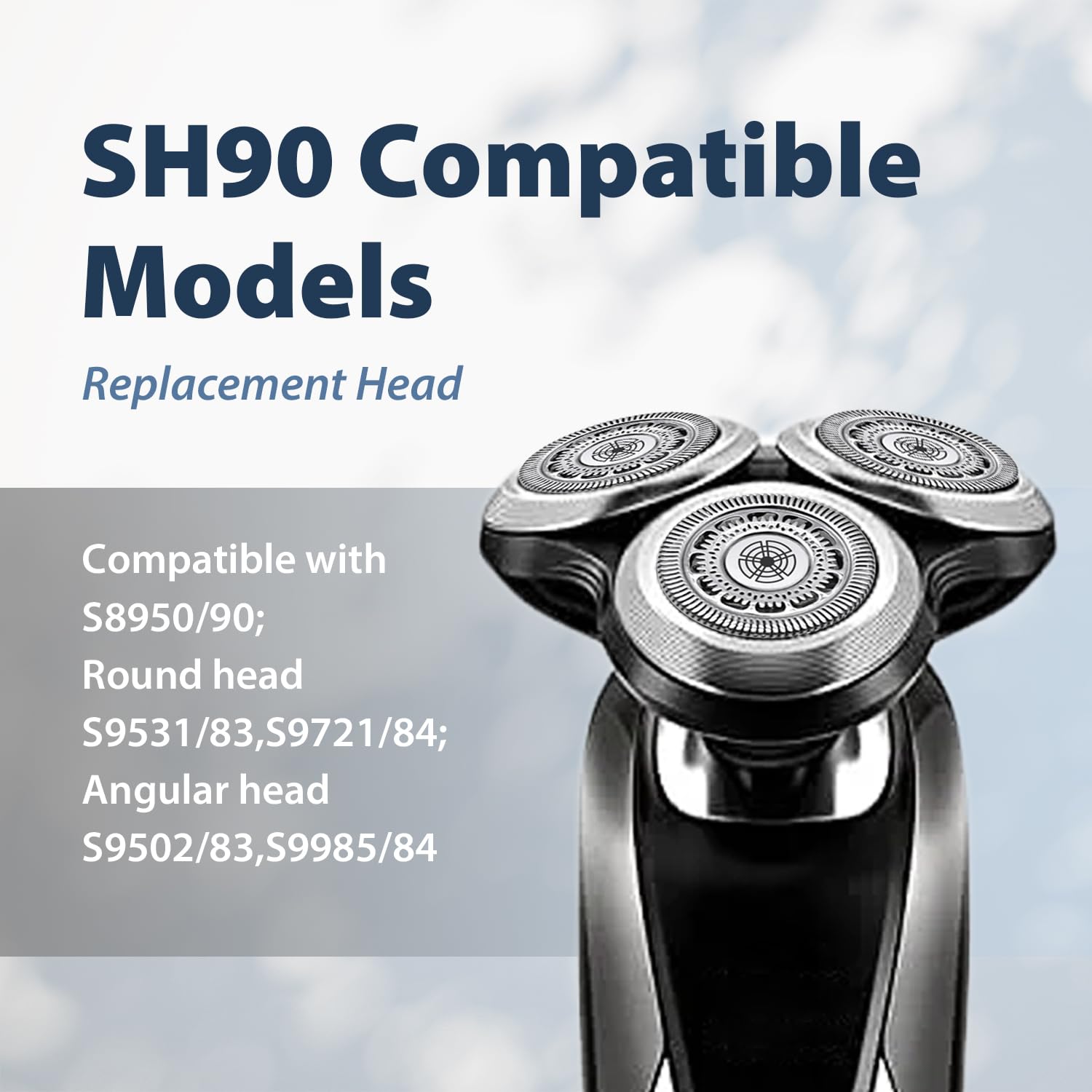 Durimi SH90 installed on a Series 9000 shaver demonstrating easy swap