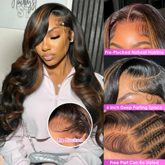 Durita close-up of 13x6 transparent lace edge for seamless hairline blending