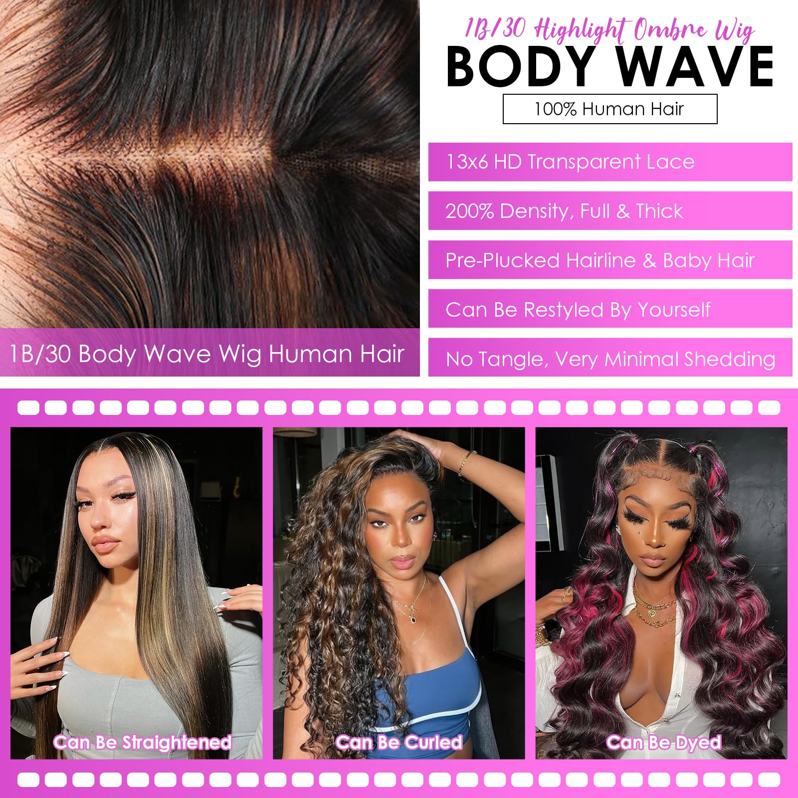 Durita wig next to ruler showing true 30-inch length for accurate sizing