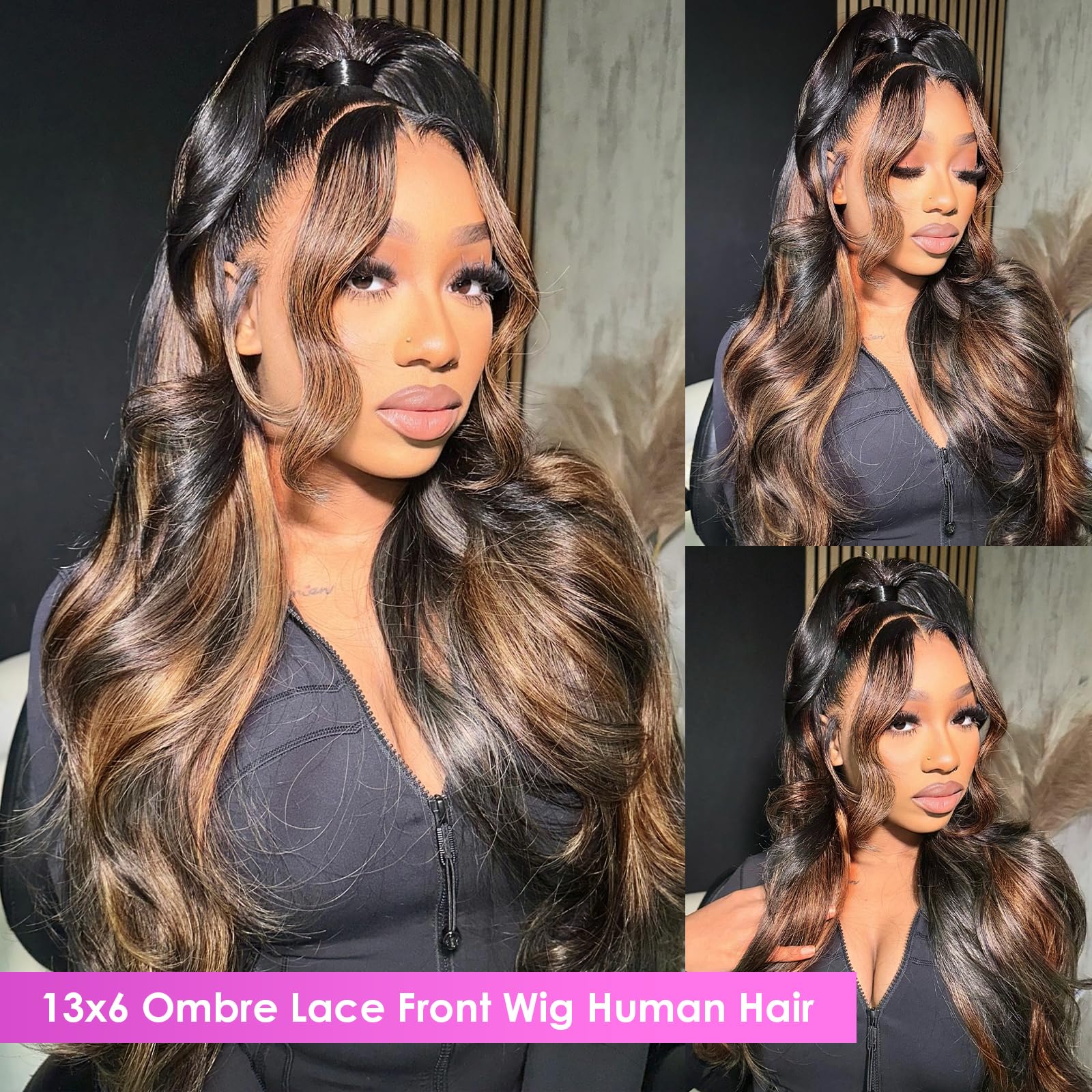 Durita body wave texture close-up showing smooth, bouncy strands and shine