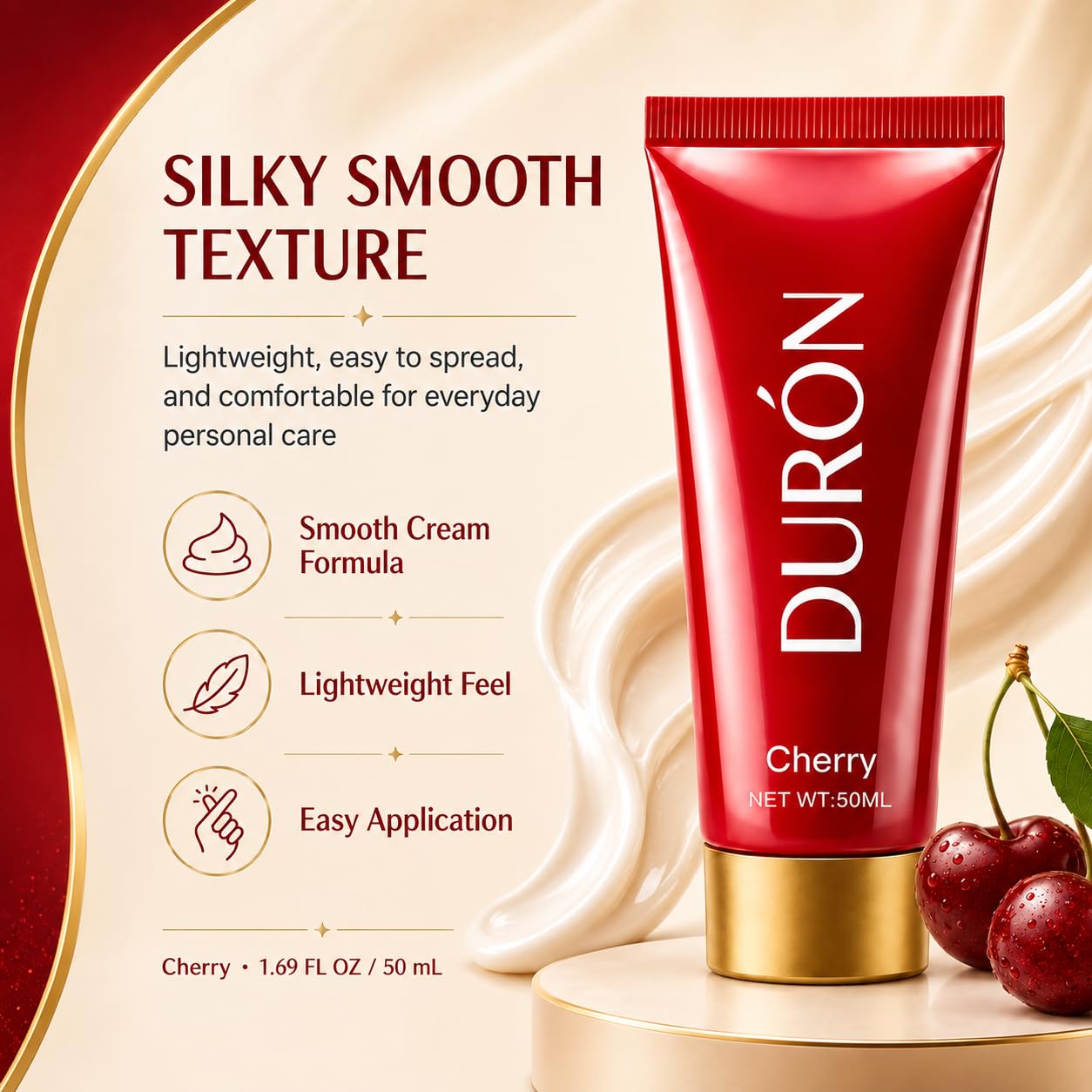 Duron Crema texture close-up demonstrating smooth spreadable hydration