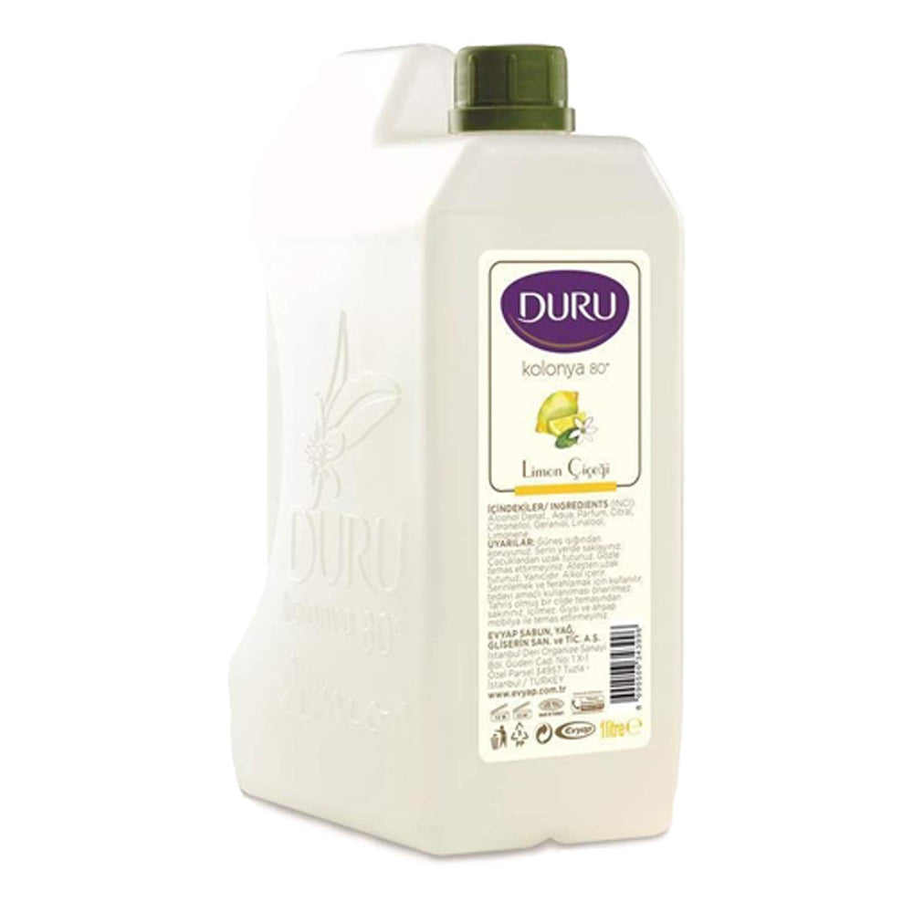 Duru lemon cologne 900ml front bottle showing label and volume benefit