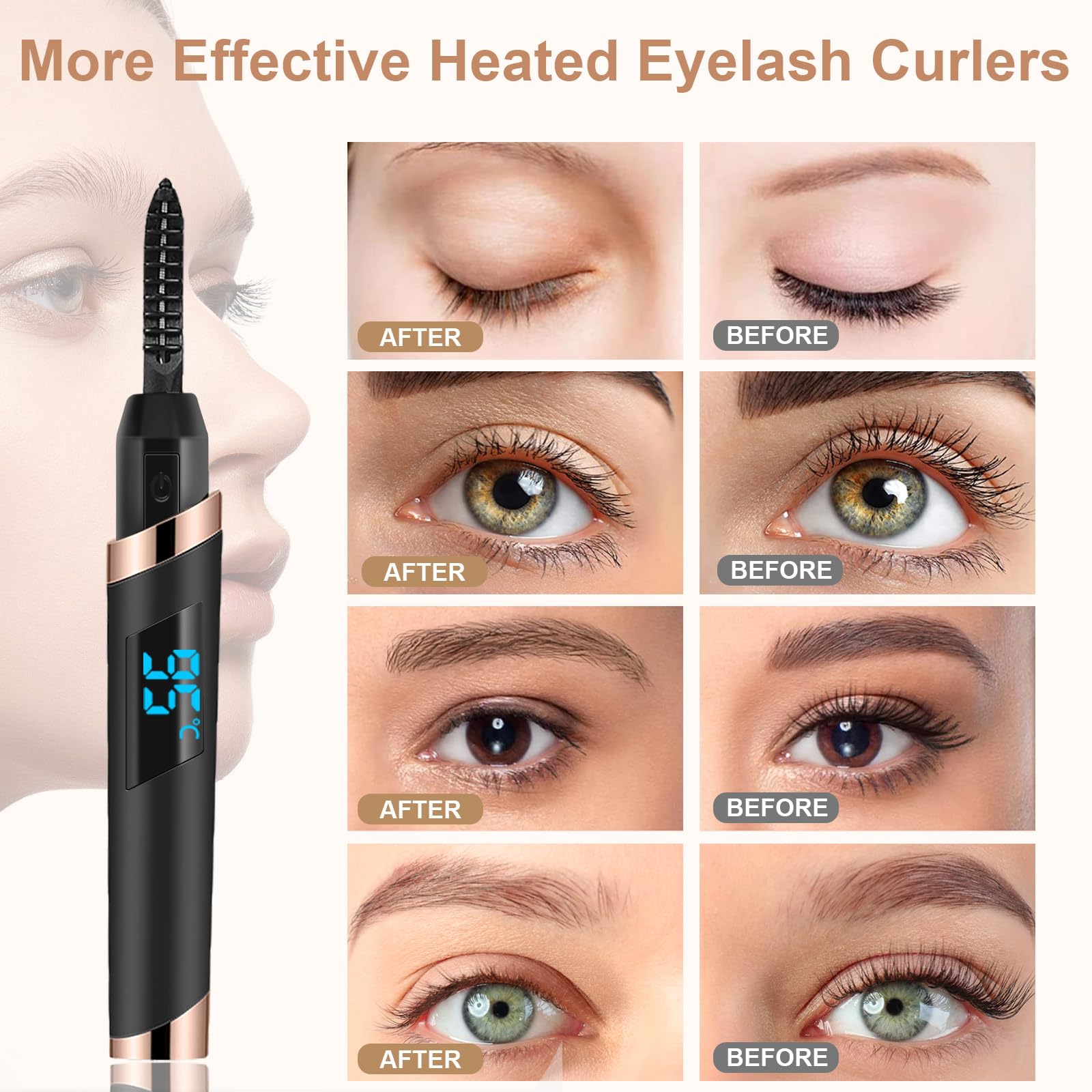 Dust2Oasis curler with USB cable showing rechargeable convenience on the go