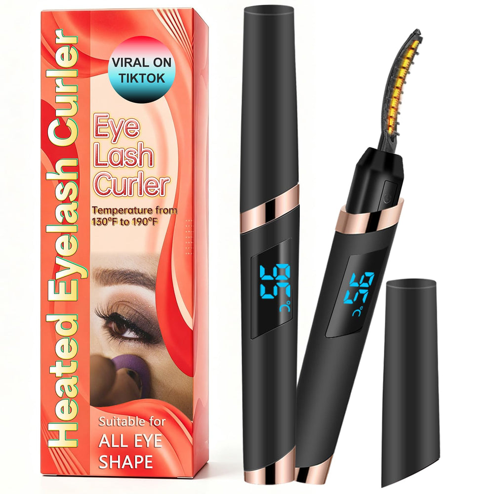 Dust2Oasis curler front view showing compact design and on/off button for easy use