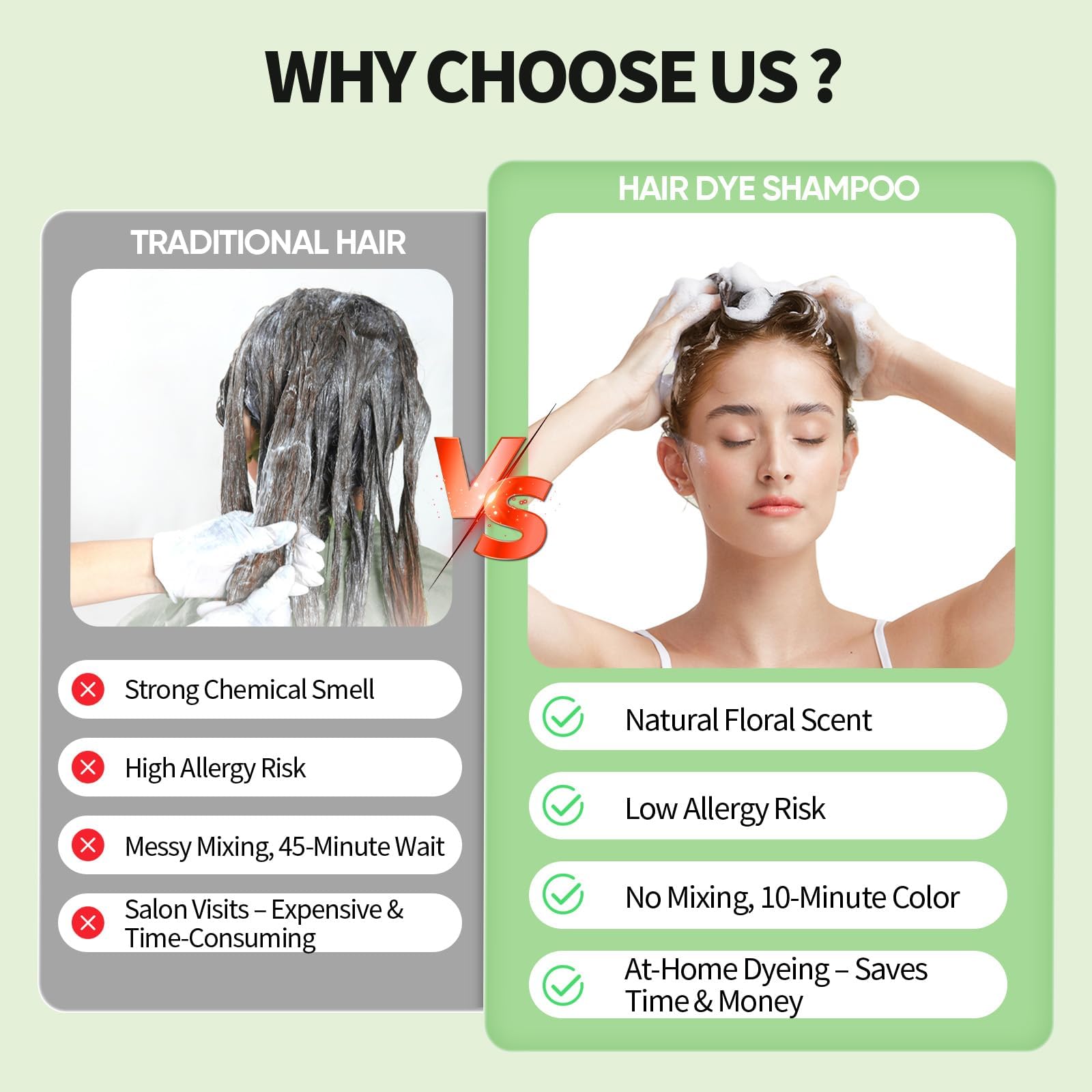 DYEING 221 BC being applied to dry hair for fast gray coverage benefit