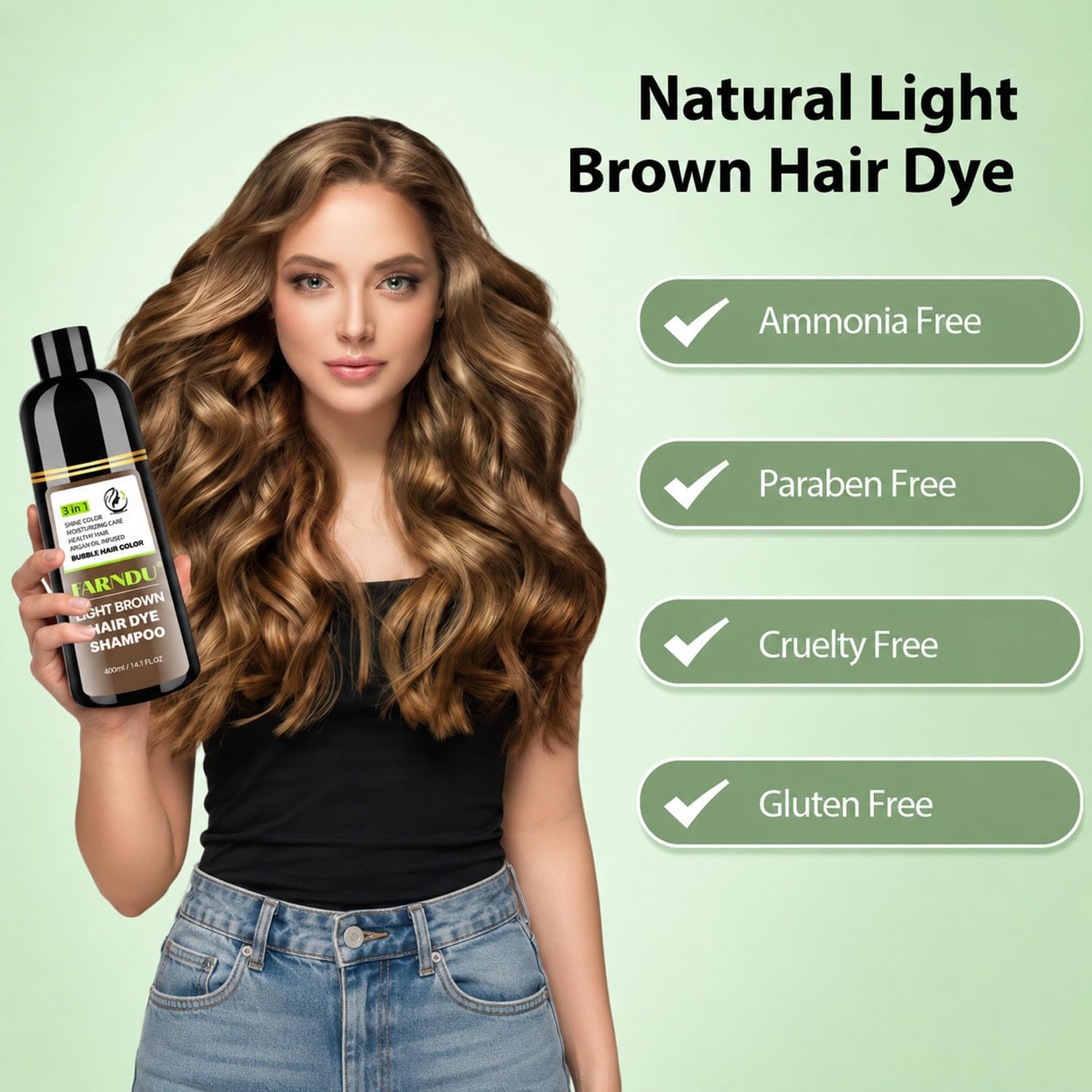 DYEING 221 BC mixed foam on palm demonstrating simple application benefit