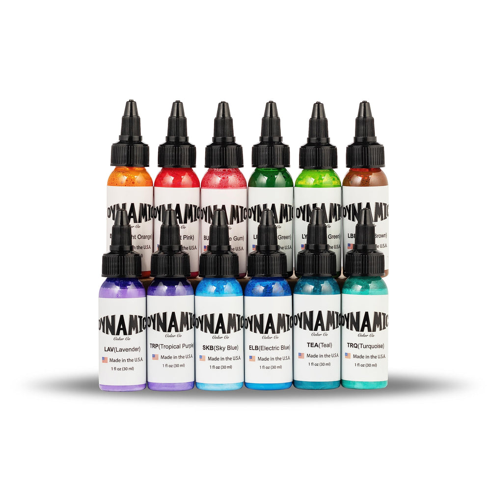 Dynamic Color Co front packaging showing full 12-color palette for easy selection