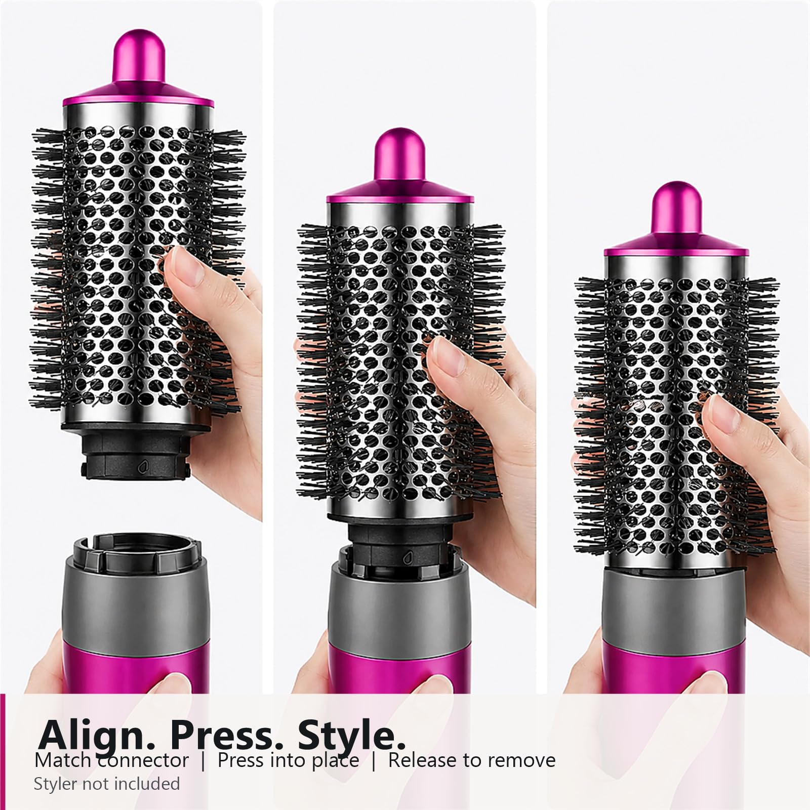 DyniCasa in use on medium-length hair creating root lift and soft waves
