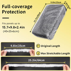 Dynvue elastic hem close-up demonstrating secure fit and slip resistance on armrests