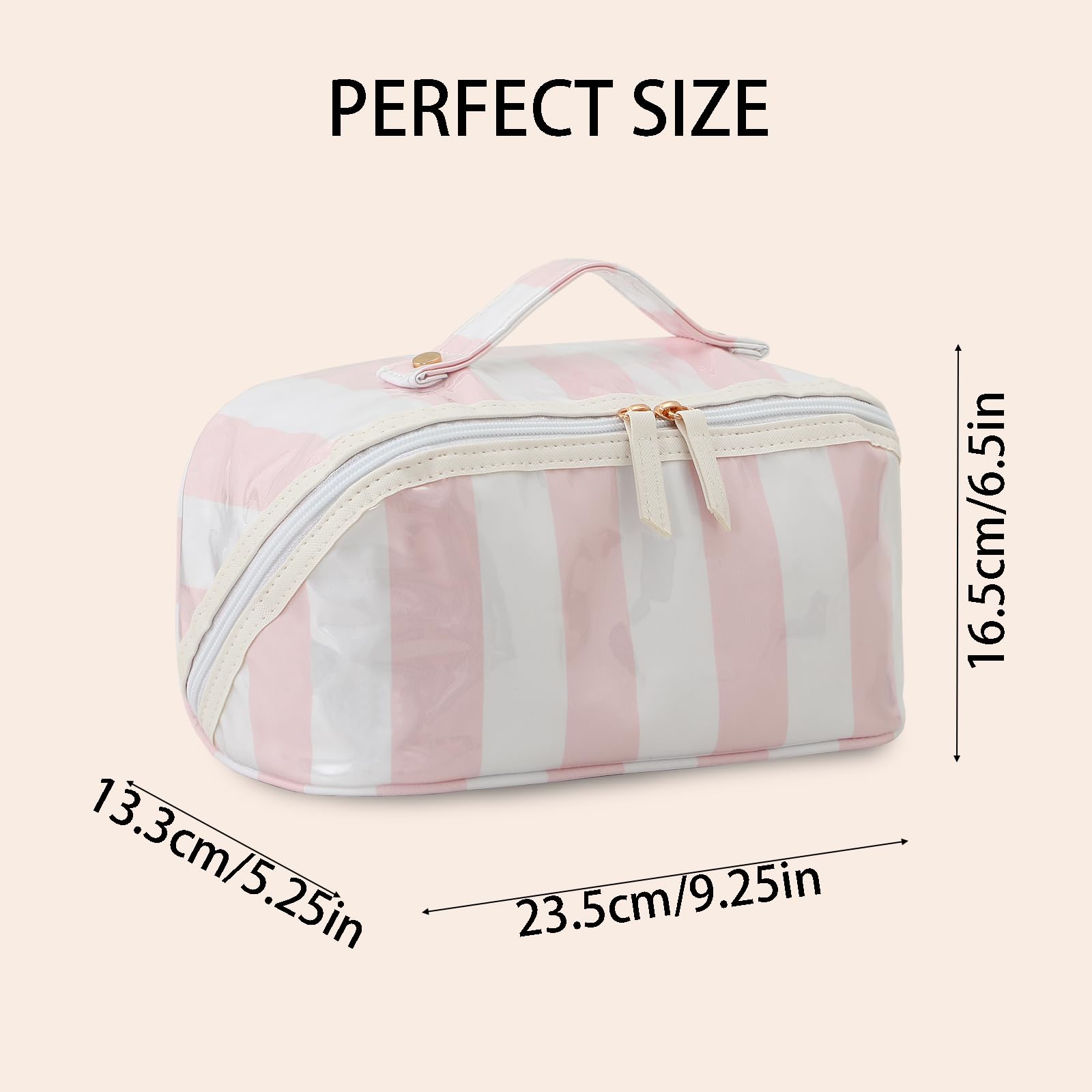 DYSHAYEN interior compartments and pockets organizing brushes and cosmetics