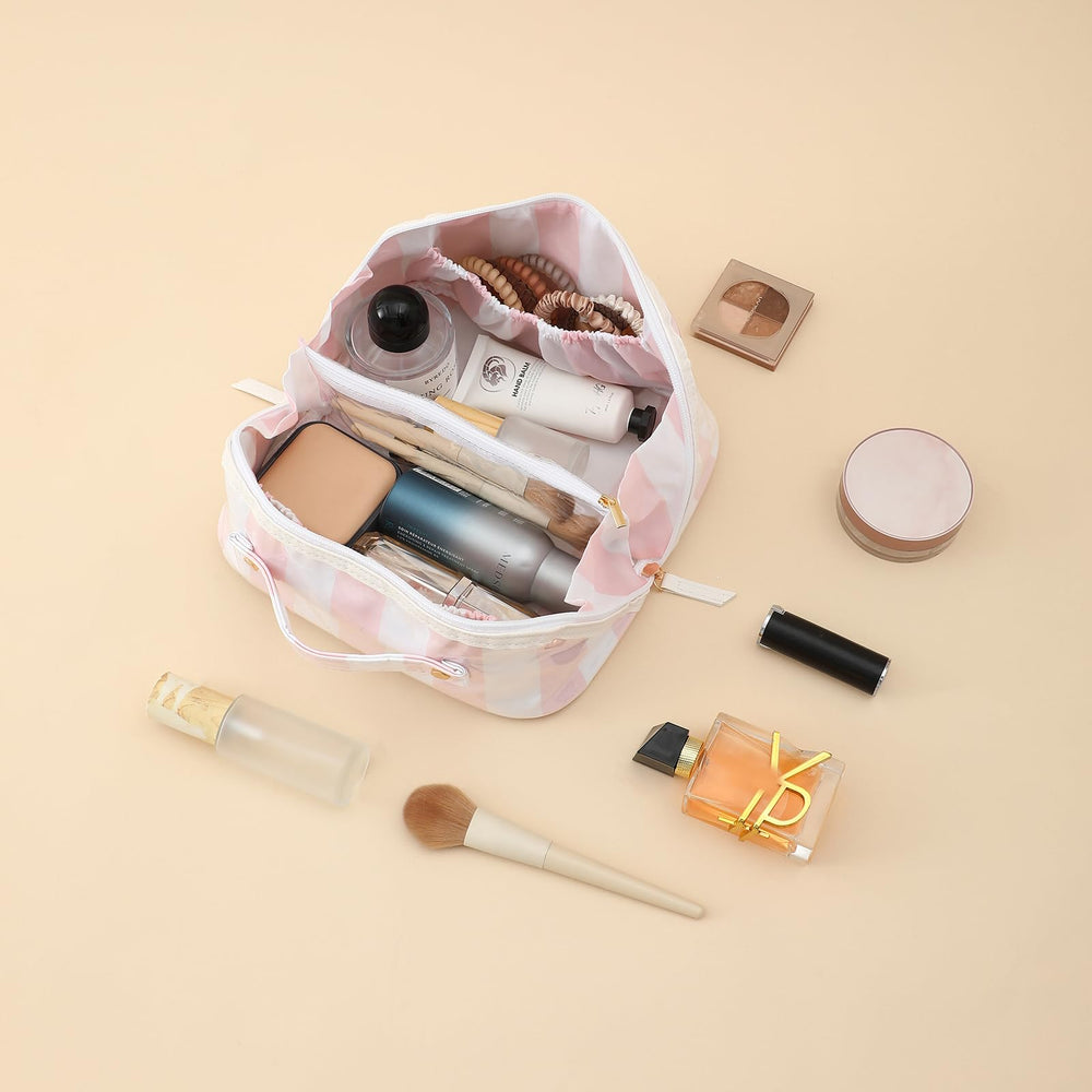 DYSHAYEN used as a toiletry bag on bathroom counter for spill protection