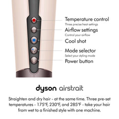 Dyson Airstrait in use straightening wet hair for faster styling benefit