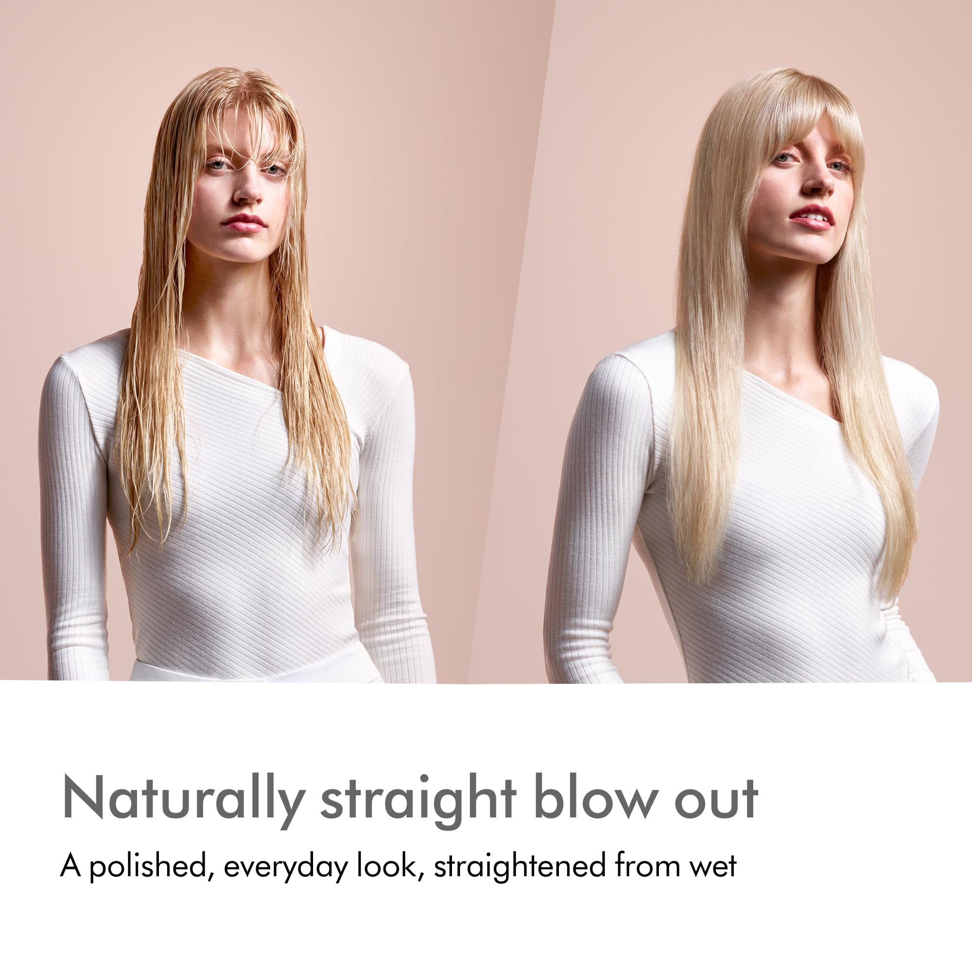 Dyson Airstrait smooth hair texture finish showcasing preserved shine