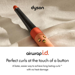 Dyson Airwrap i.d. Ceramic Apricot curling barrel close-up highlighting precise wrap action
