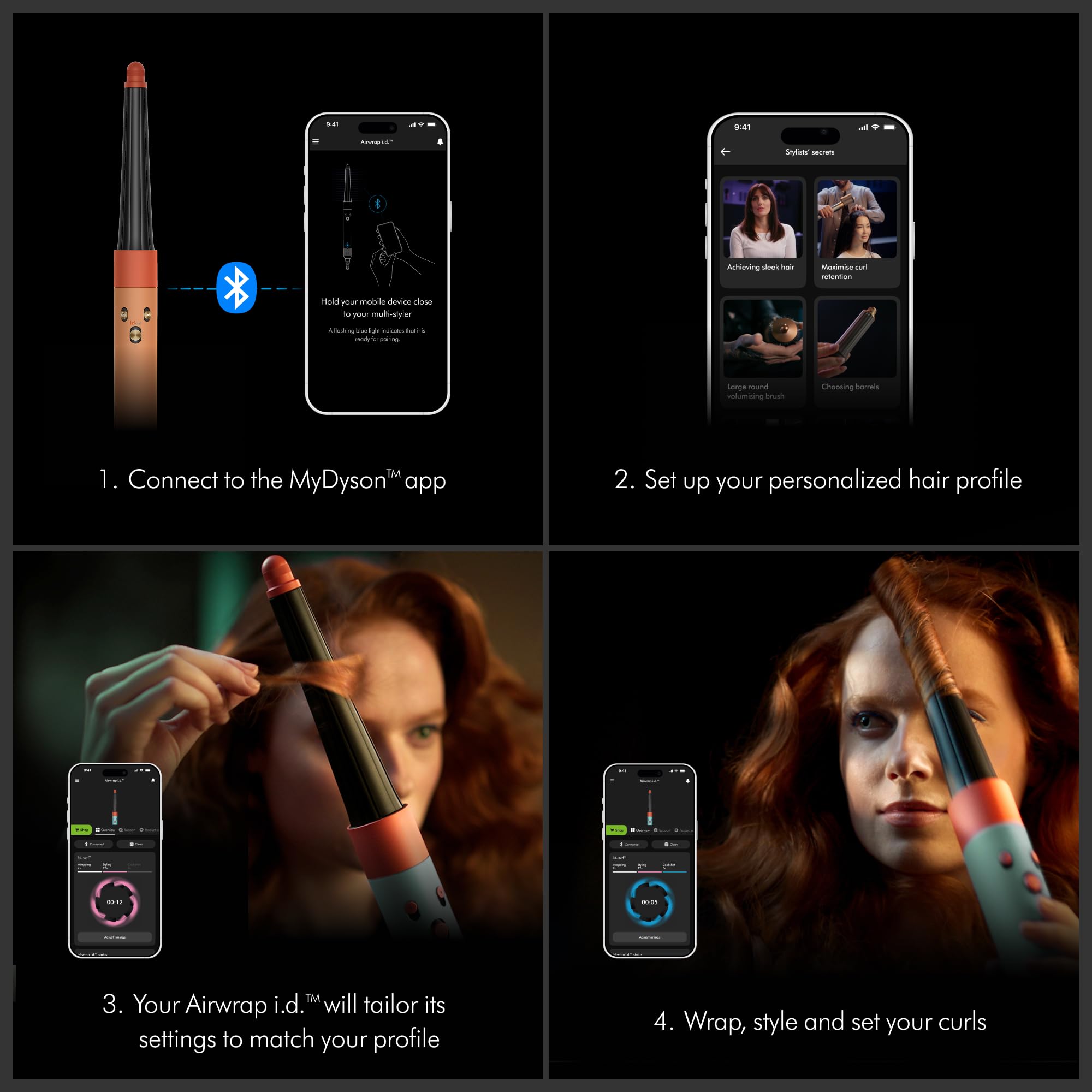Dyson Airwrap i.d. straightening brush smoothing hair for polished, frizz-free results
