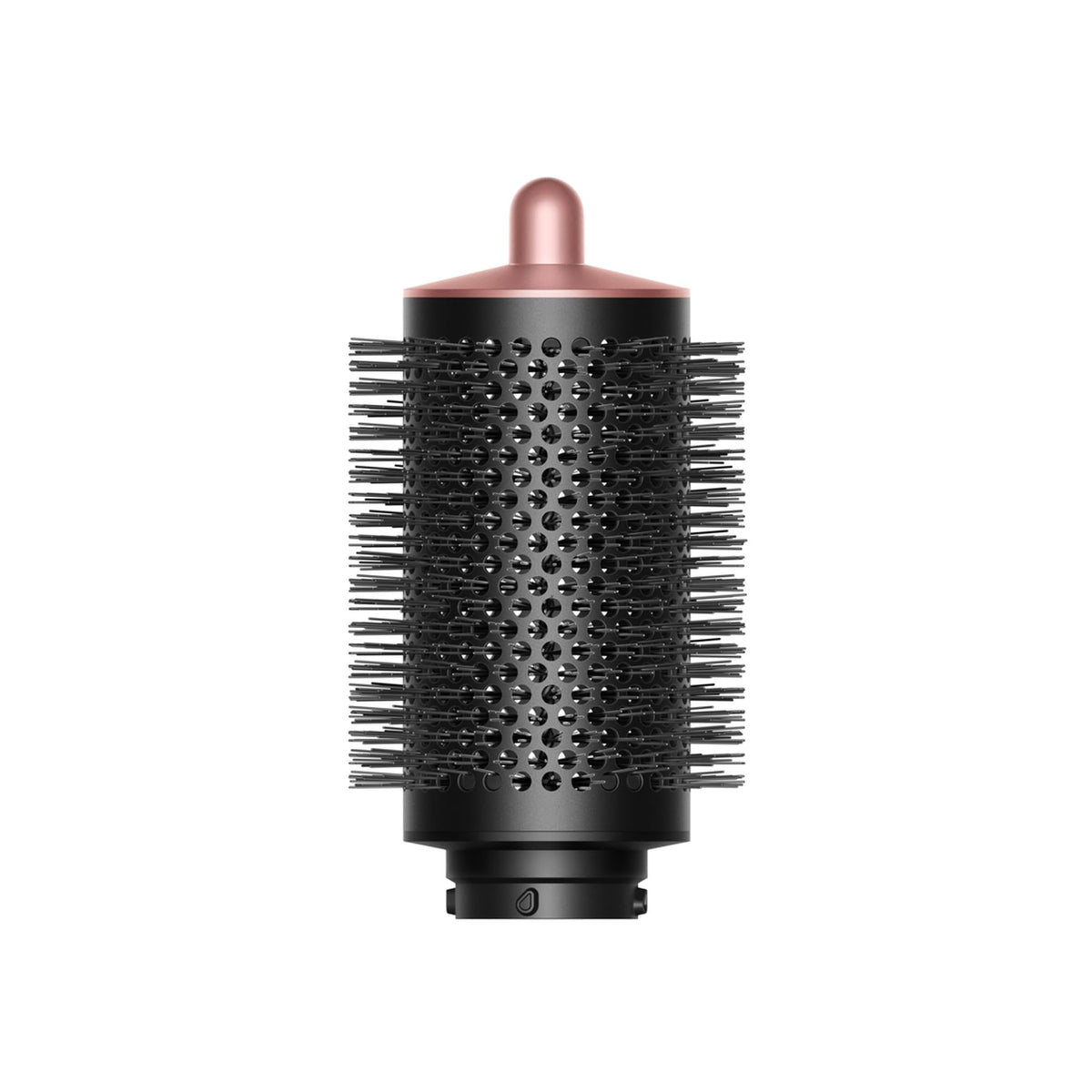 Dyson Airwrap large volumizing brush front view shows Black/Rosé finish and adds lasting volume