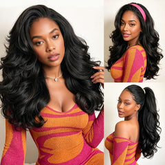 DZfirst close-up of body wave texture highlighting natural-looking dimension and movement