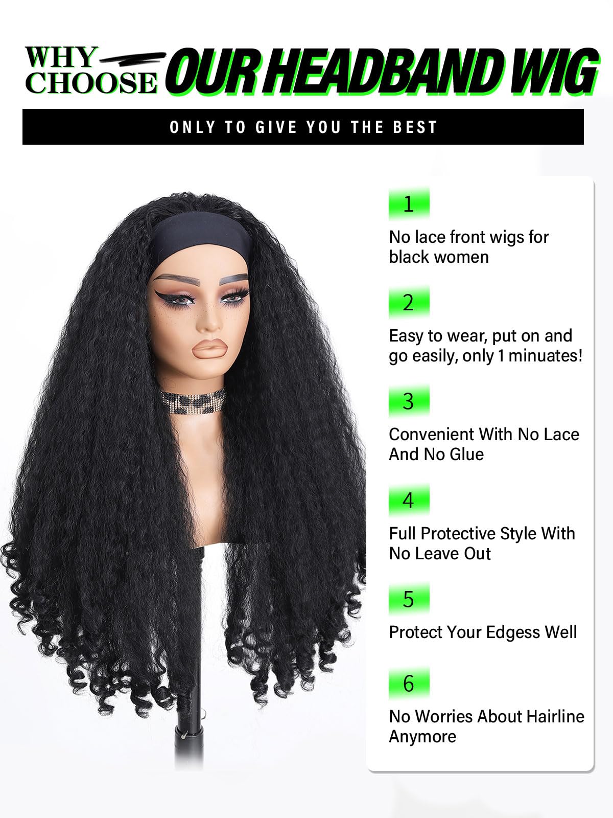 DZfirst 26-inch wig on mannequin showing length and proportion for styling choices