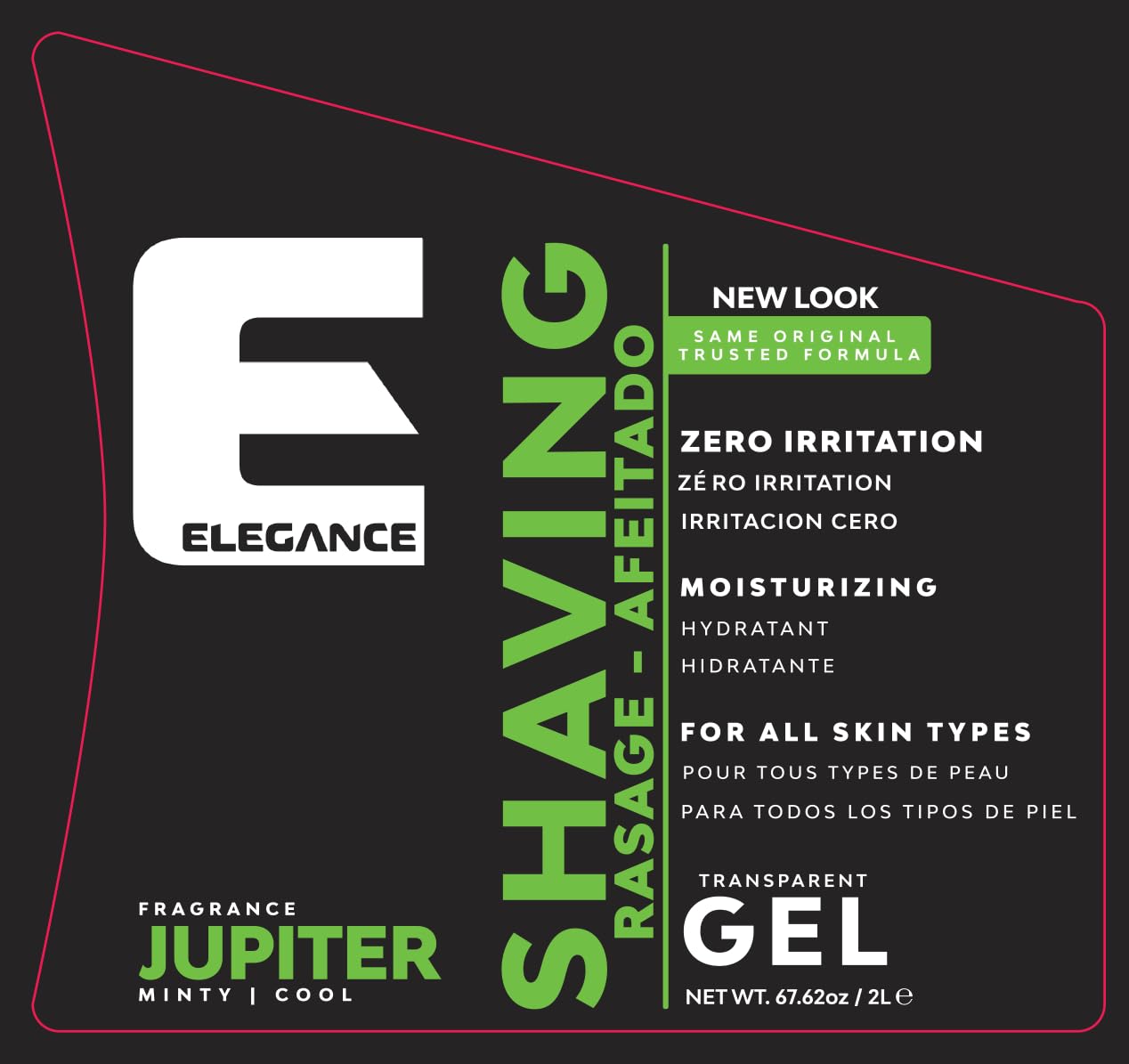 E Elegance clear gel texture close-up showing smooth glide and hydration