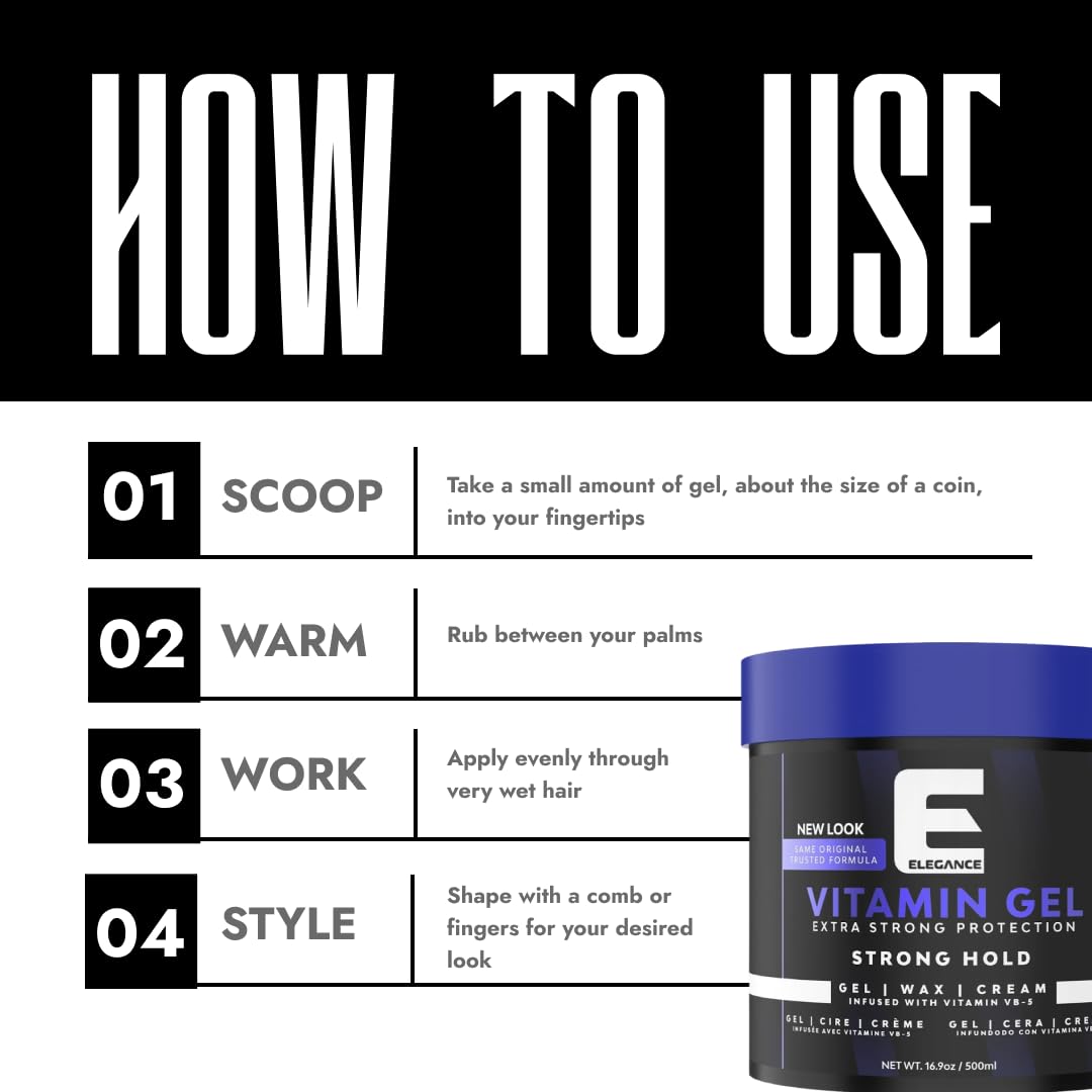 E Elegance label close-up showing Pro-VB-5 and ingredient benefits