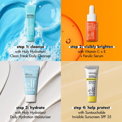 e.l.f. Holy Hydration moisturizer texture on hand showing lightweight hydration