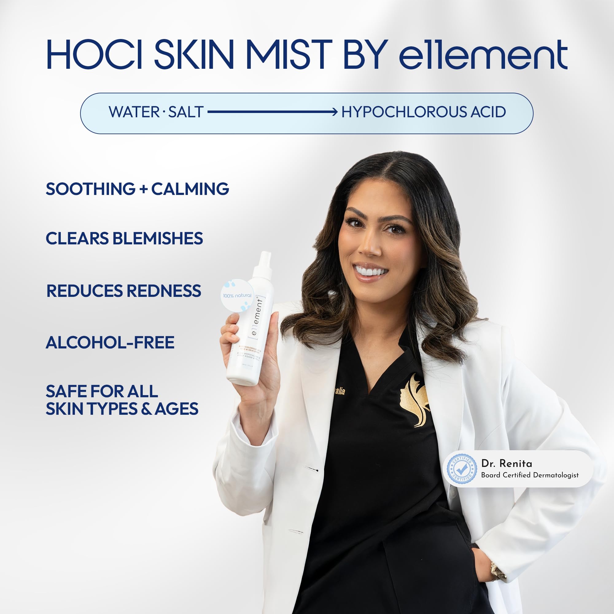 e11ement texture on skin absorption showing lightweight finish benefit