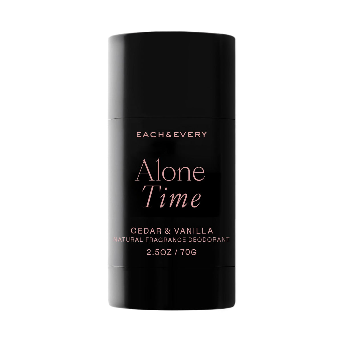 Each & Every front packaging showing cedar and vanilla scent and benefit of clean ingredients