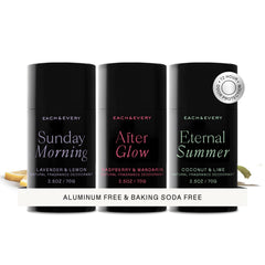 Each & Every front packaging showing three scent sticks and sustainable design benefit