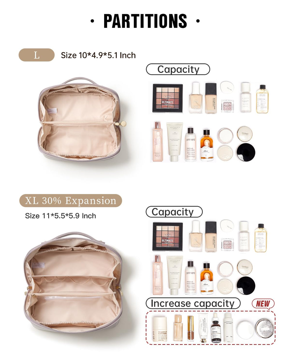 EACHY clear brush compartment close-up protecting brushes and keeping them visible