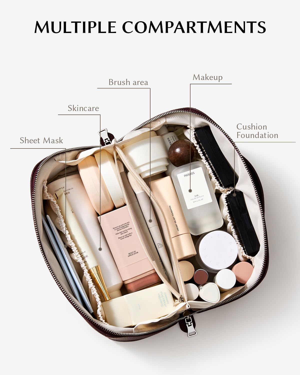 EACHY clear TPU brush compartment detail keeping brushes separated and clean