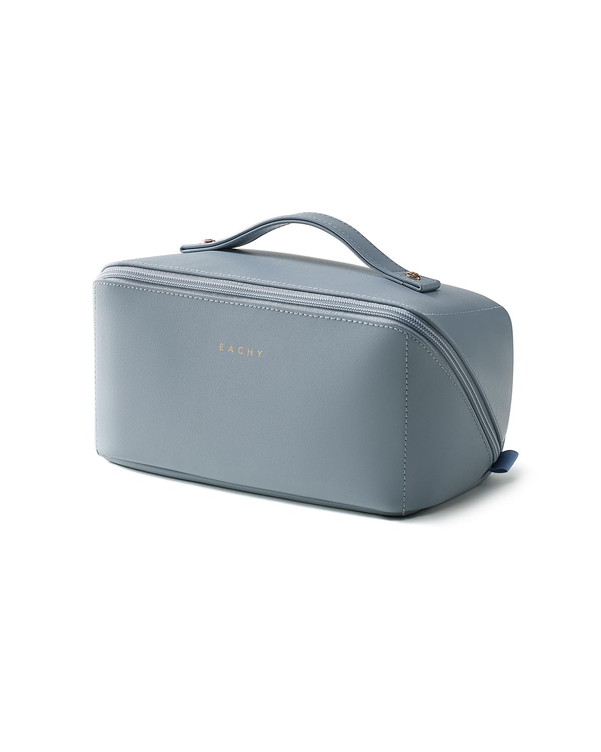 EACHY front view of blue medium bag showing compact organization benefit