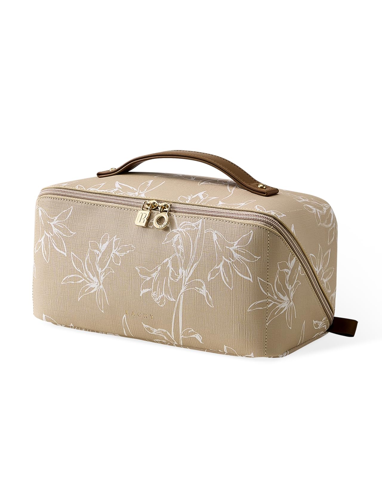EACHY front view showing floral design and secure zipper for stylish protection