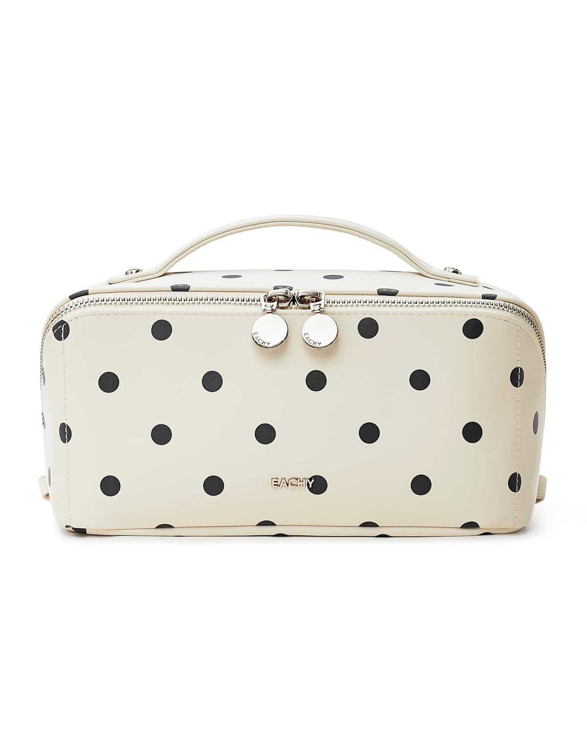 EACHY front view polka dot bag showing stylish look and portability