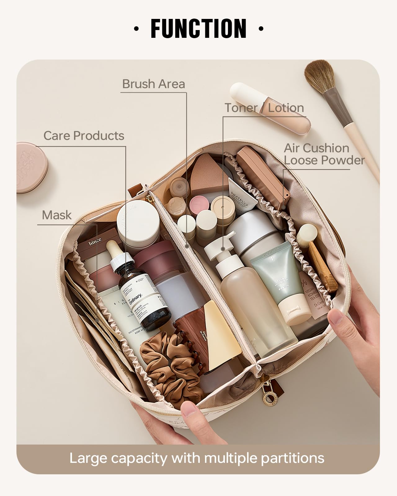 EACHY fully open flat-lay view offers quick-access organization benefit