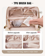 EACHY bag fully open to display compartments for quick visibility