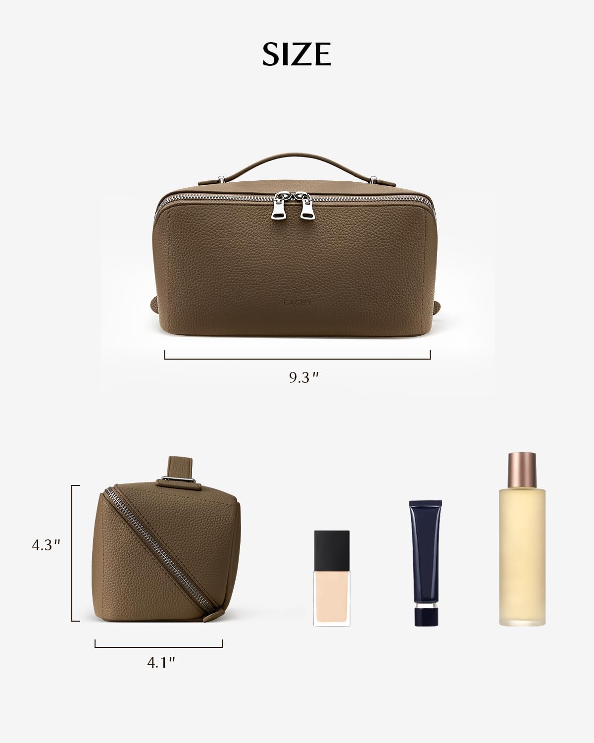EACHY interior with multiple pockets showing organized storage and spill protection