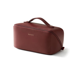 EACHY red bag front view showing zipper and water-resistant benefit