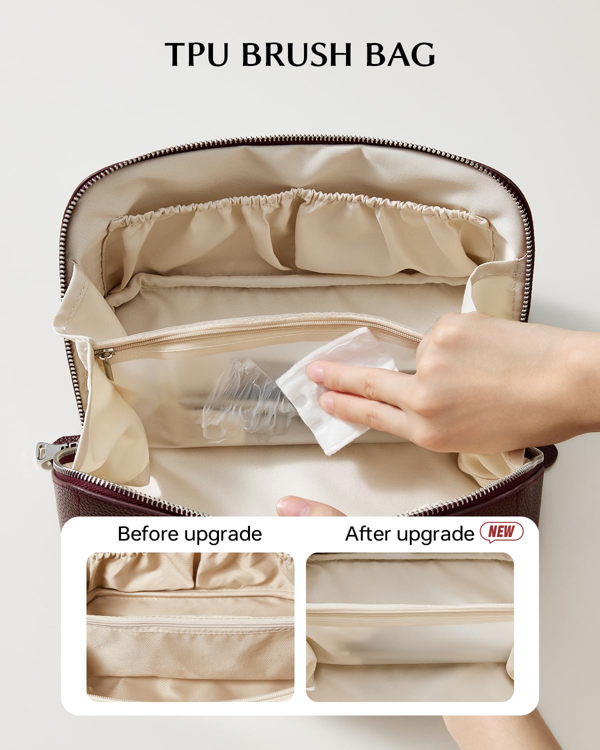 EACHY travel lifestyle shot in suitcase demonstrating organized packing benefit