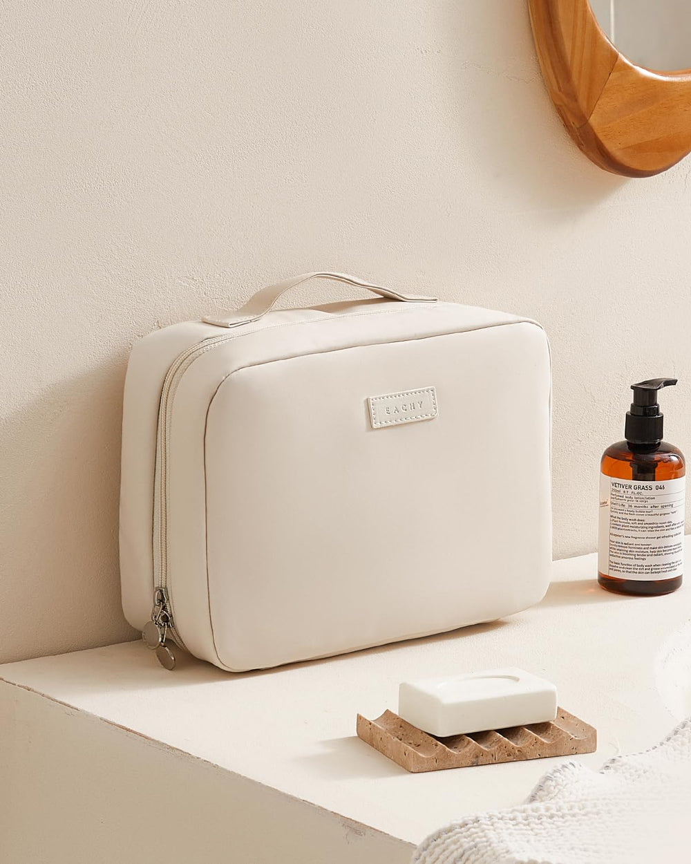 EACHY bag packed in a suitcase saving space for travel essentials