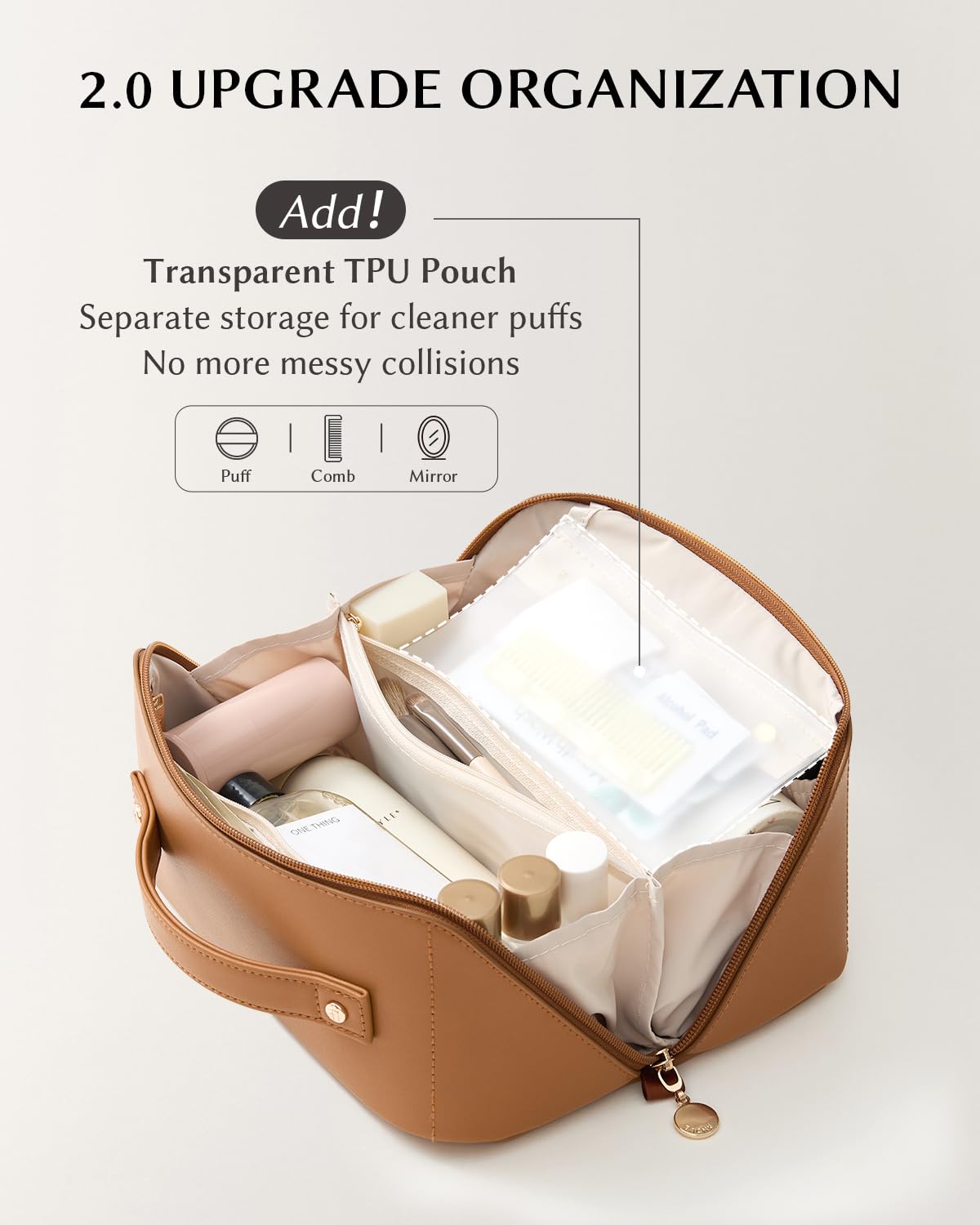 EACHY clear TPU brush compartment detail keeping brushes visible and separated