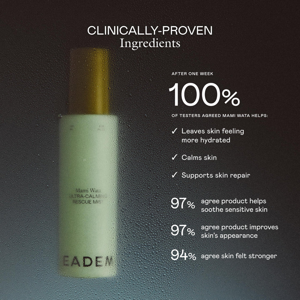 EADEM close-up of mist texture highlighting lightweight hydration