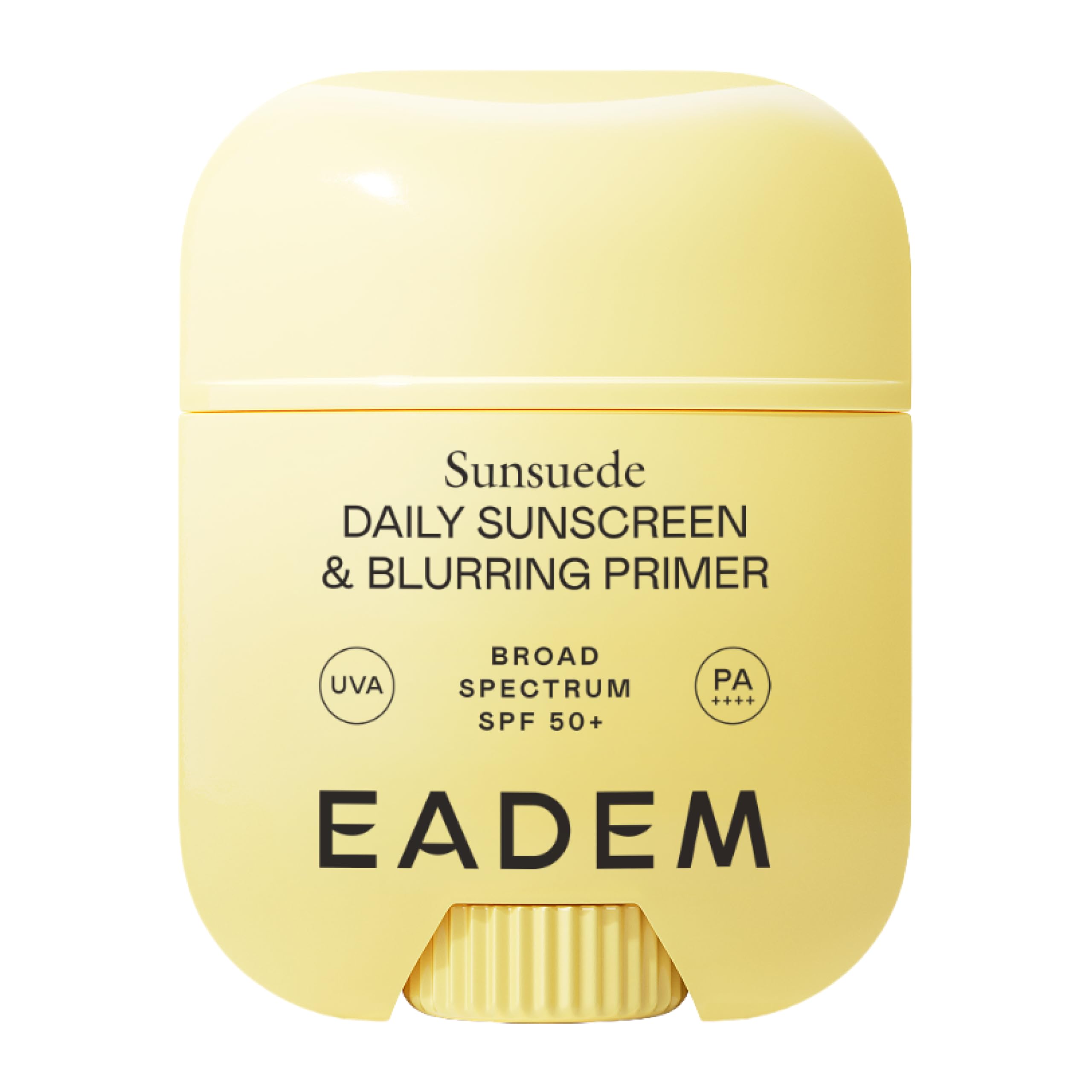 EADEM front packaging showing compact sunscreen stick and benefits