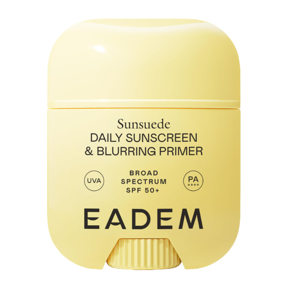 EADEM front packaging showing compact sunscreen stick and benefits