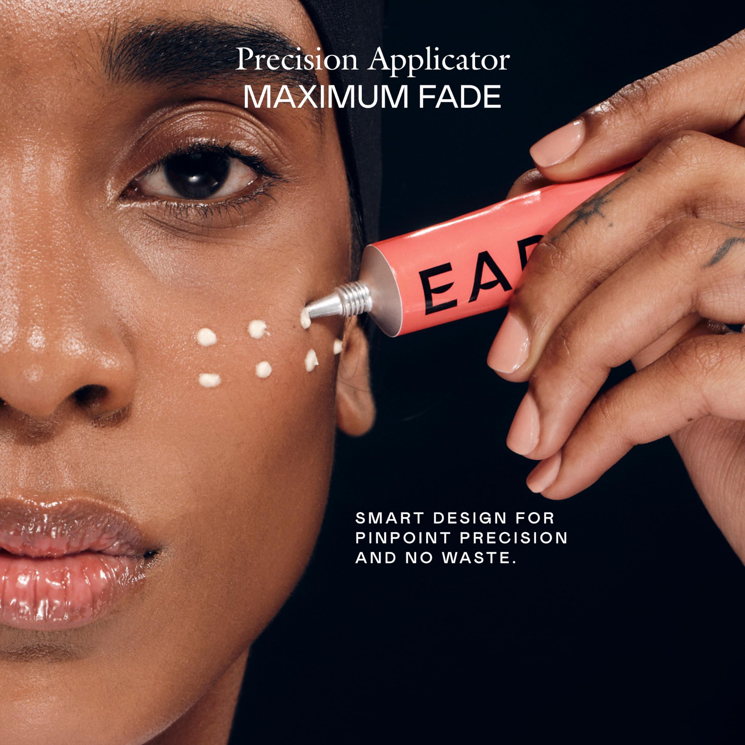 EADEM bottle staged in bathroom routine showing easy daily use benefit