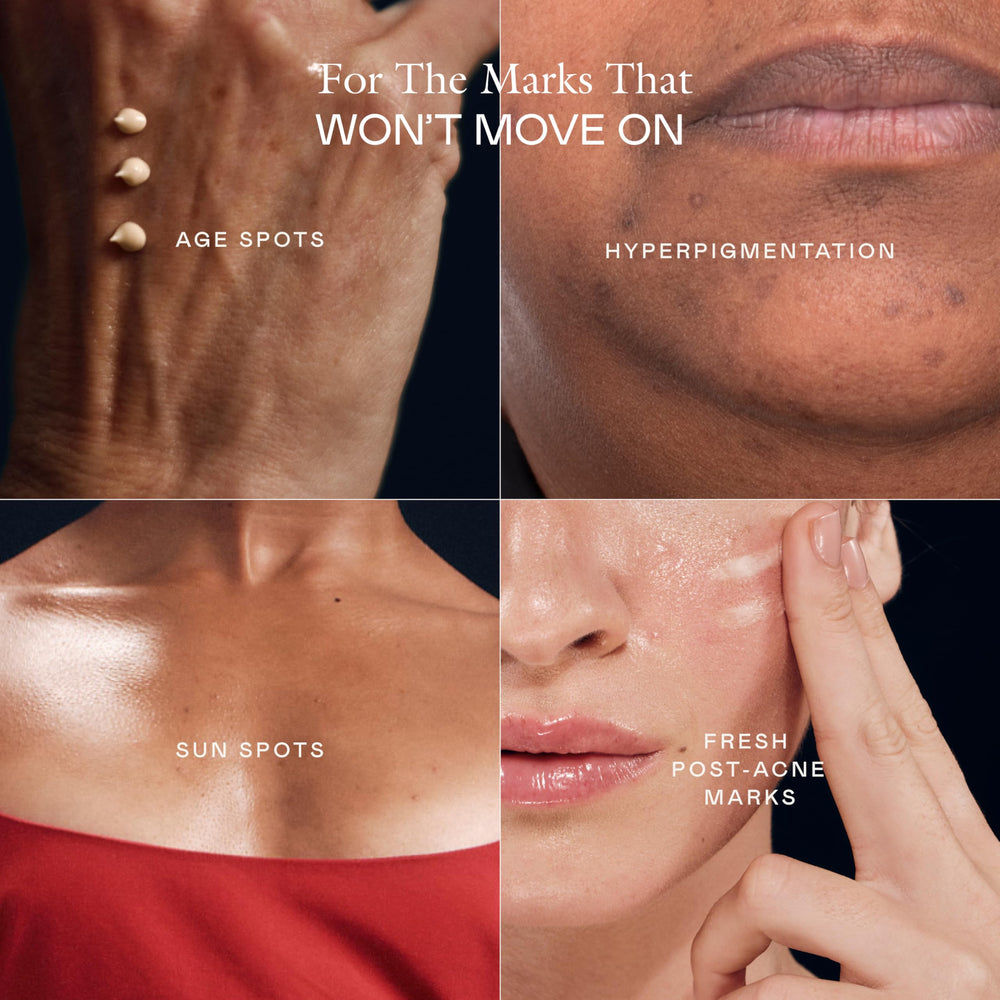EADEM concentrate blended under makeup demonstrating invisible finish benefit