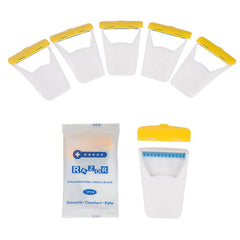 EAPC front packaging showing 50-count travel razors and protective caps