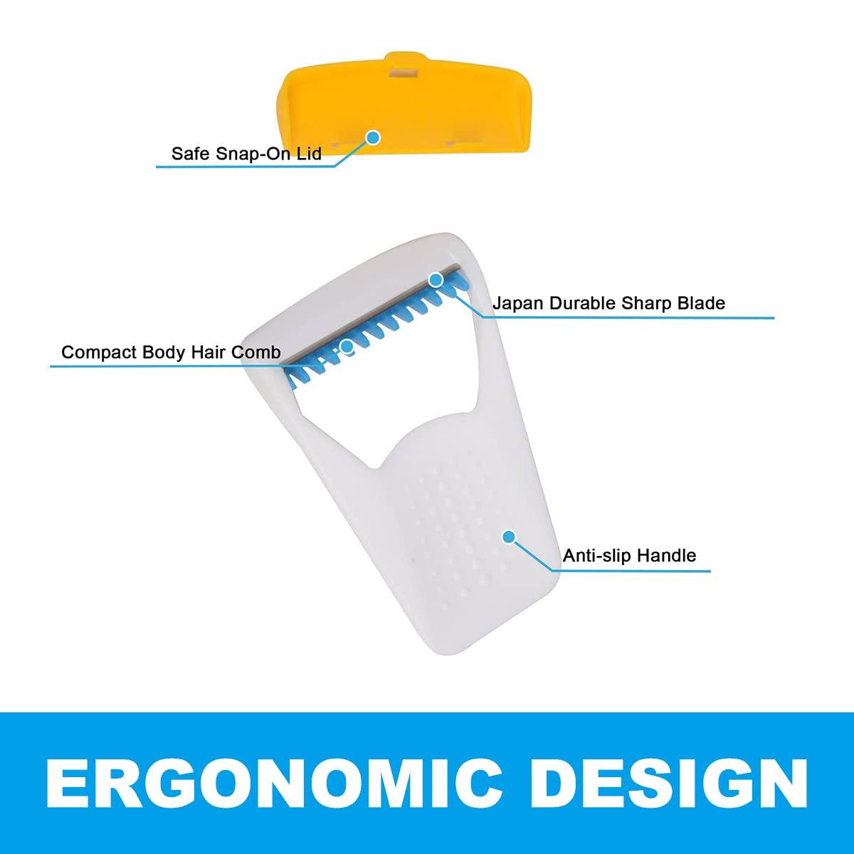 EAPC single razor close-up highlighting compact head and ergonomic grip