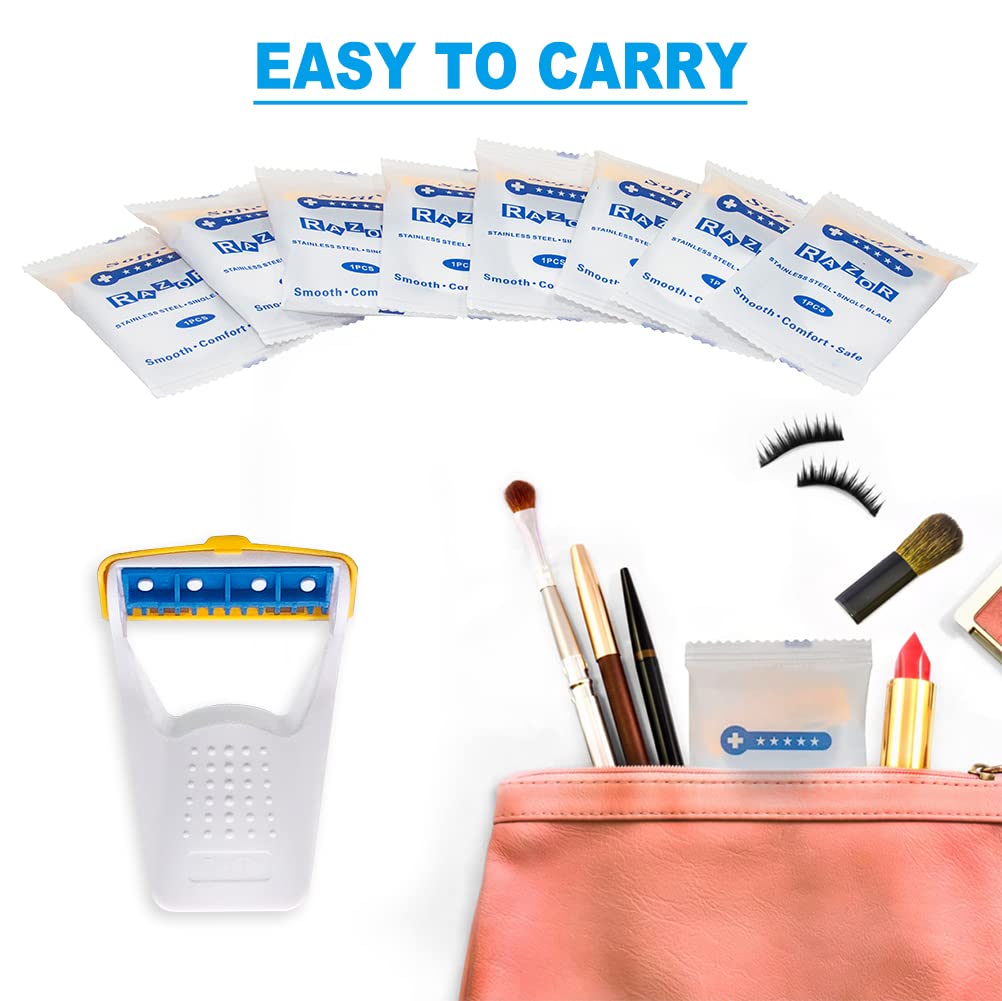 EAPC size comparison with hand showing compact travel-friendly razor dimensions