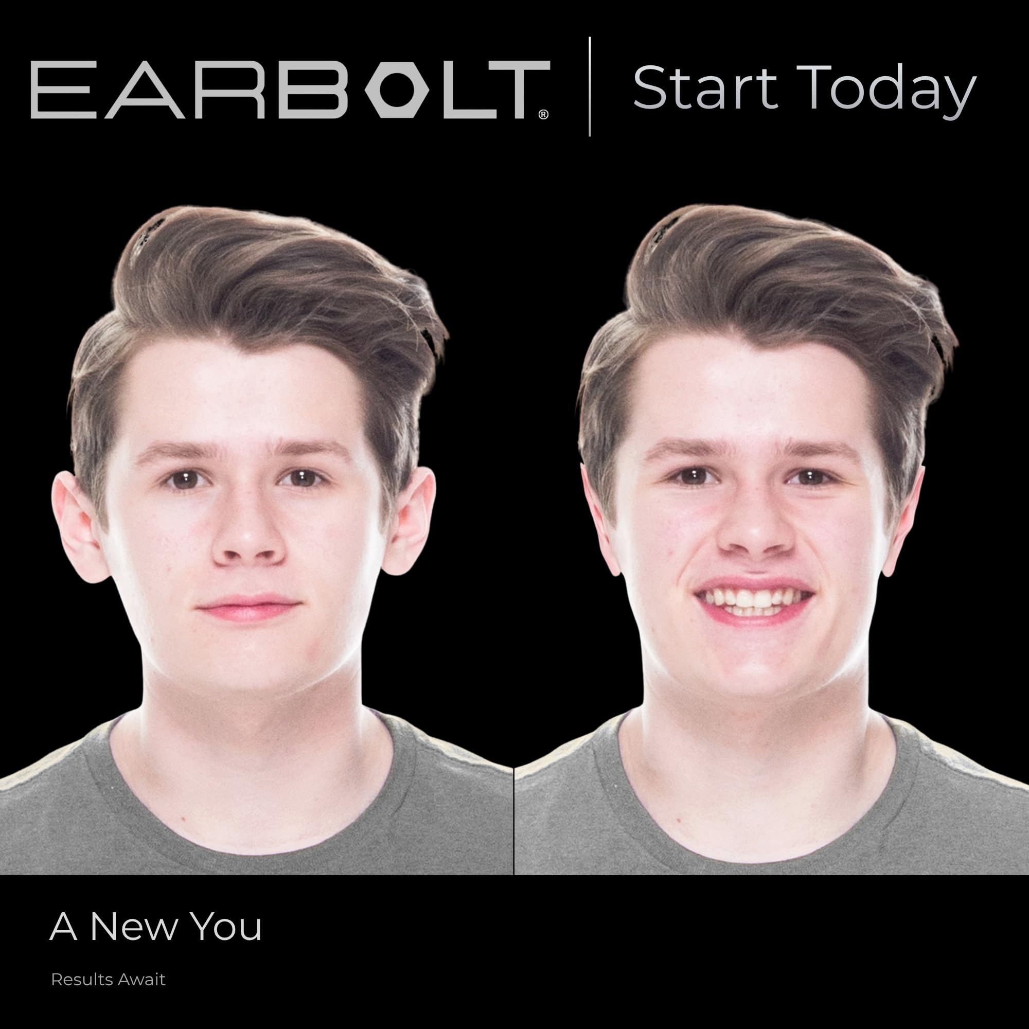 EARBOLT step-by-step application on skin for simple usage