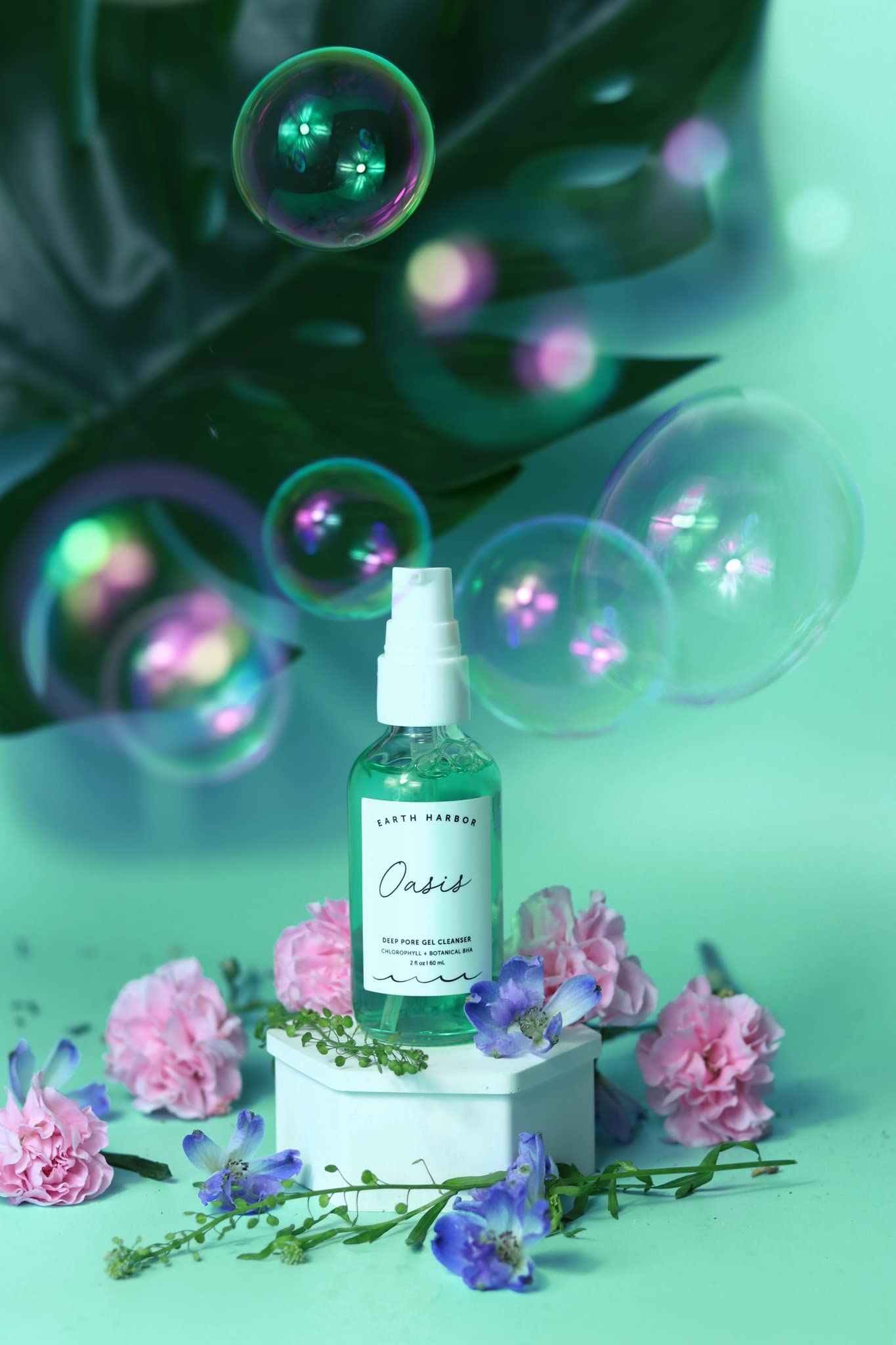 Earth Harbor label ingredients focus highlighting botanical actives and transparency